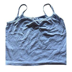Vintage Cotton On Blue Women's Crop Knitted To Size XL T-Shirt
